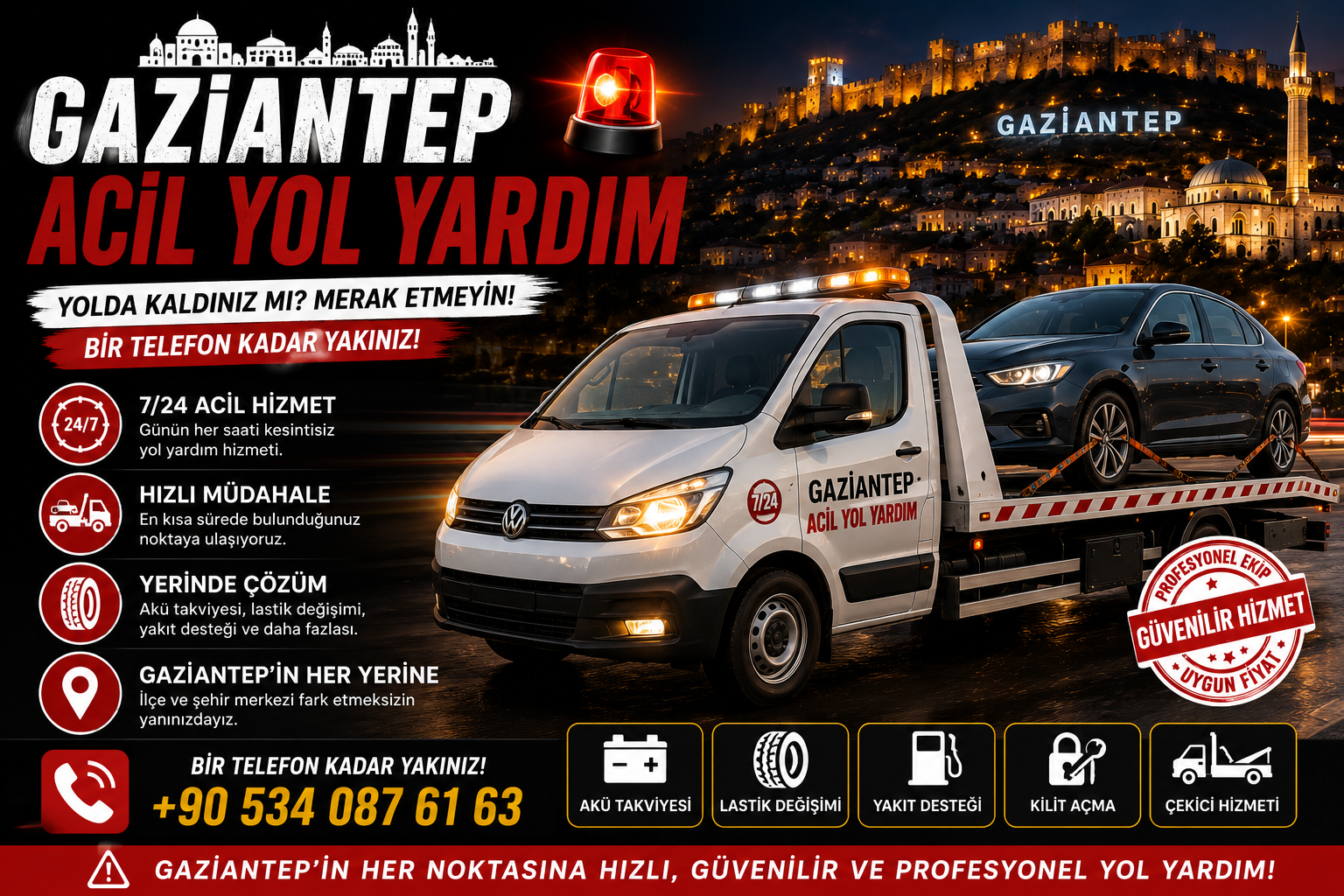 Gaziantep Acil Yol Yardım
