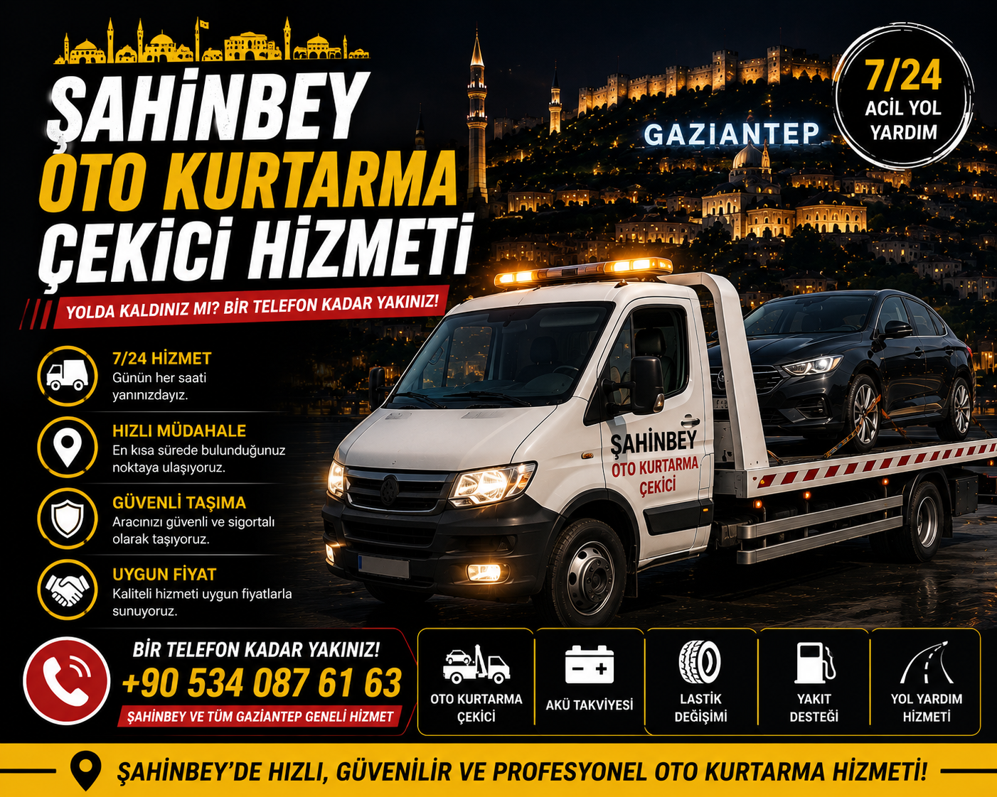 Şahinbey Oto Kurtarma Çekici